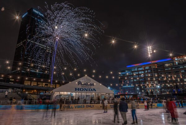 Fireworks over the Ice at Canalside