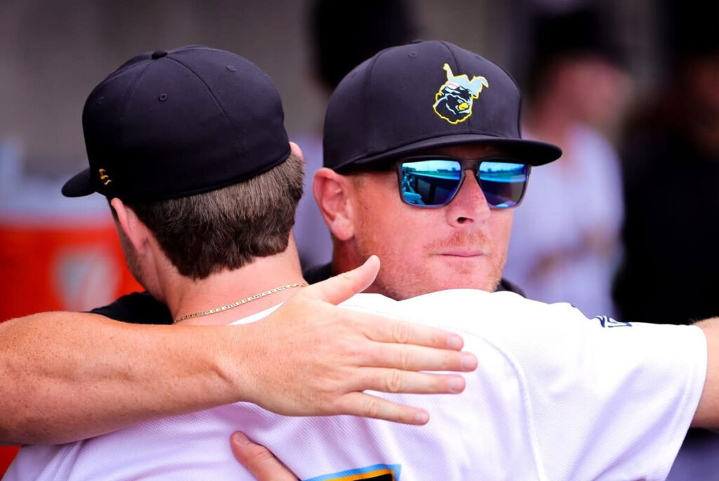 West Virginia Black Bears players embrace