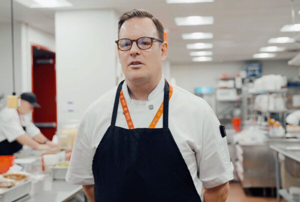 William Kreiner in the kitchen