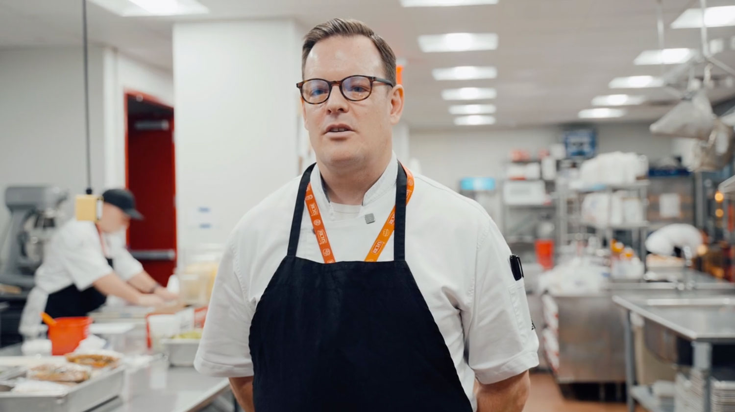 William Kreiner in the kitchen