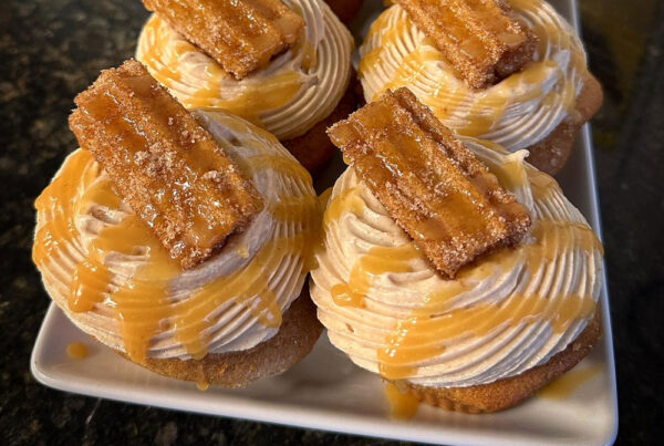 cupcakes topped with churros